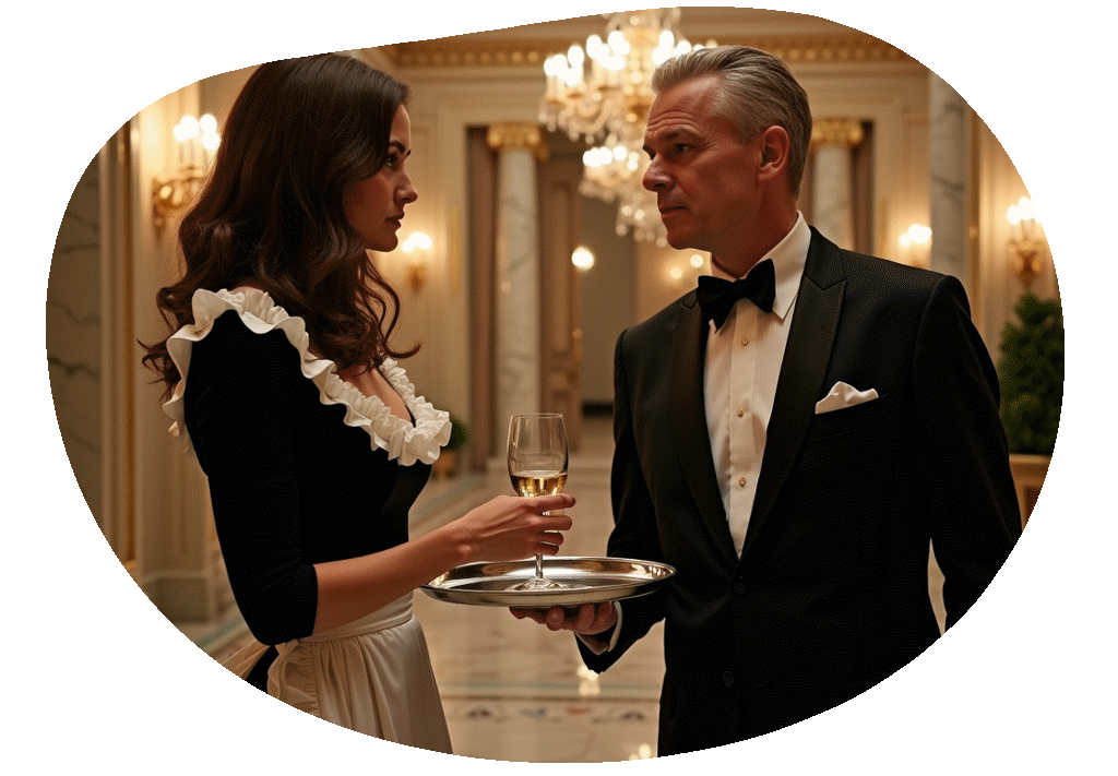 The dimly lit room buzzed with the murmurs of the city's elite, their laughter echoing off the marble walls of the opulent mansion